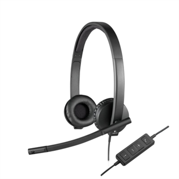 Headphone with Microphone Logitech STEREO H570e Black